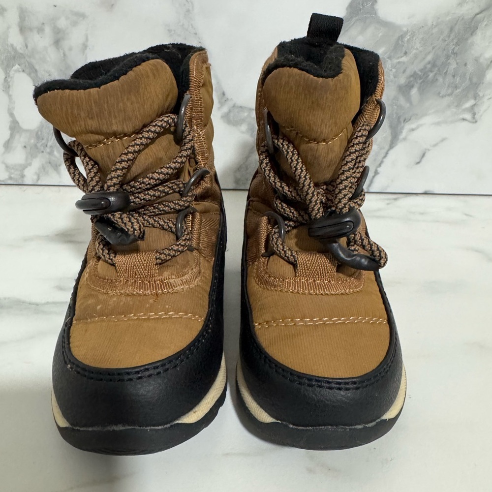 Toddler Brown and Black Winter Boots